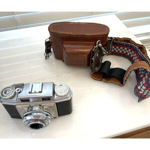 Vintage Agfa Apotar 135/45 Super Silette Prontor SVS Camera w/ original case'50s